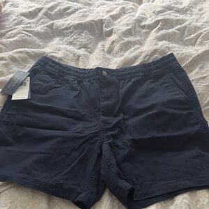 Polo by Ralph Lauren Navy Elastic-Waist Flat Front Men's Shorts